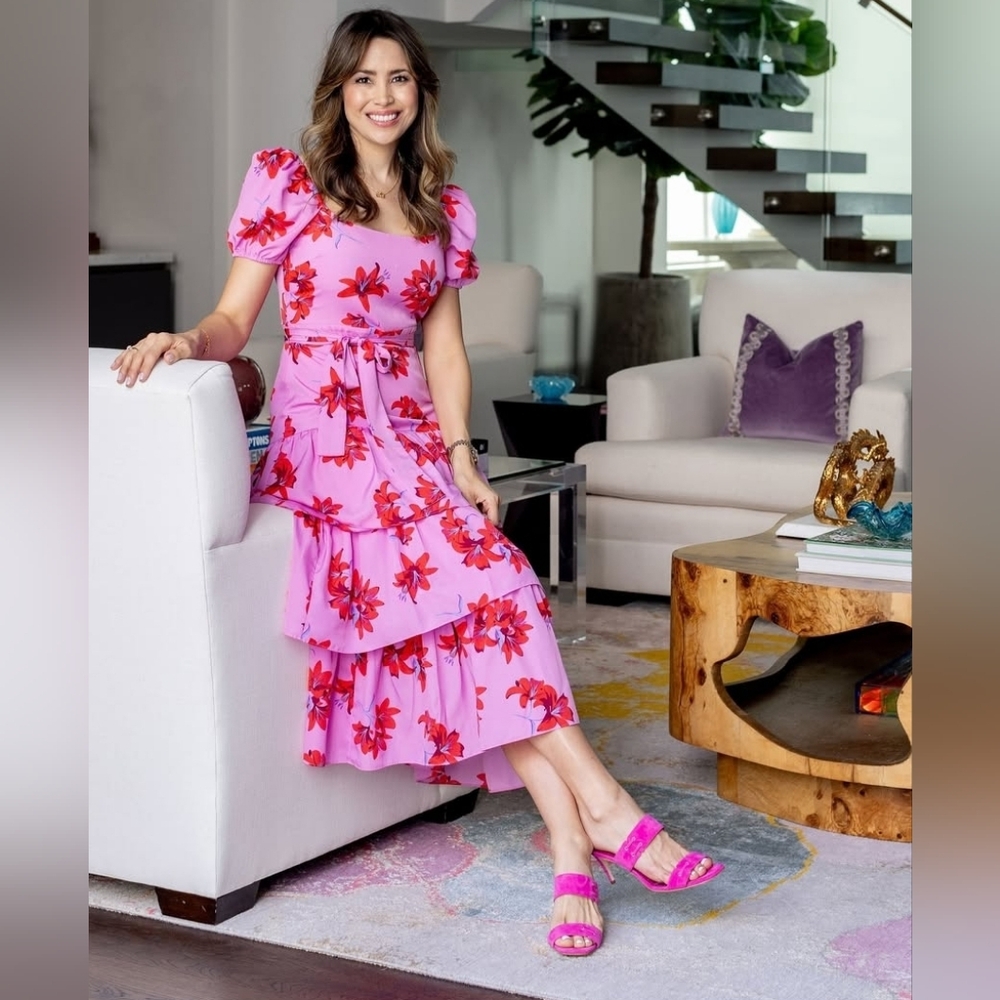 Likely Pink Floral Lottie Midi Dress - Picture 4 of 12